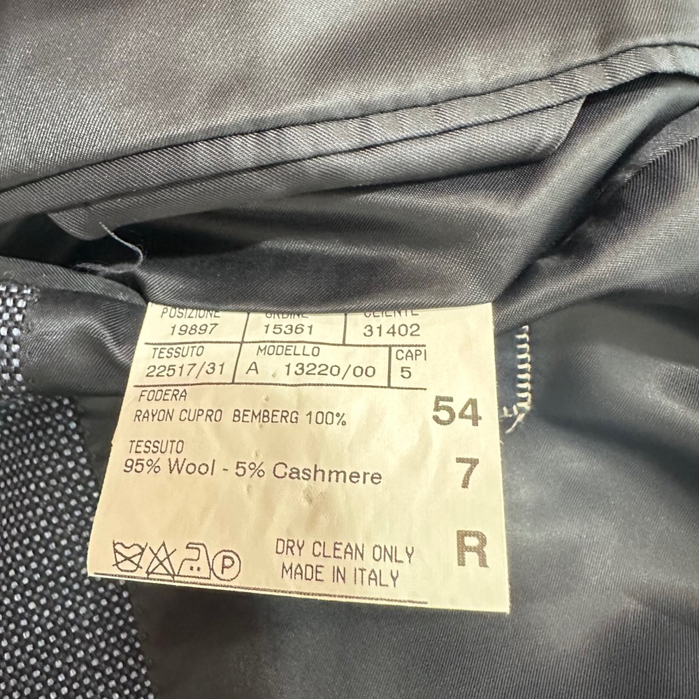 Canali Blazer Sport Coat Blue Wool Cashmere Made in Italy 2 Button Mens 54R - Picture 7 of 9